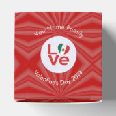 Mexico Vlag Rode LIEFDE Gepersonaliseerd Bedankdoosjes (Bovenkant)