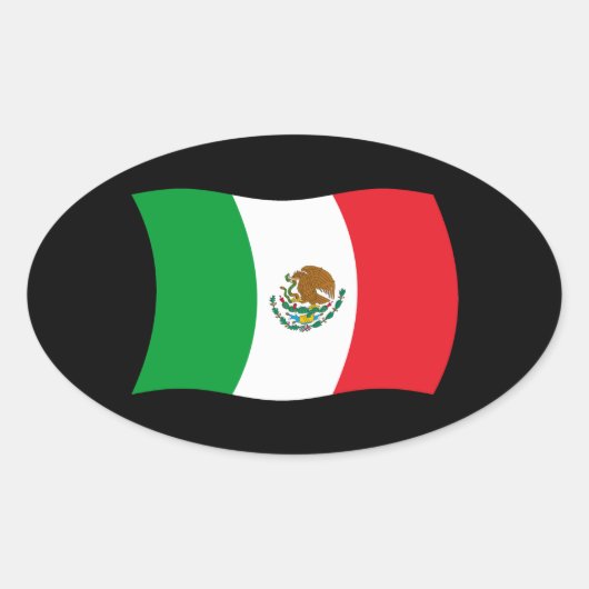 Mexico Vlag Sticker (Voorkant)