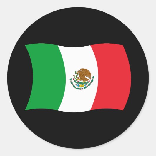 Mexico Vlag Sticker (Voorkant)