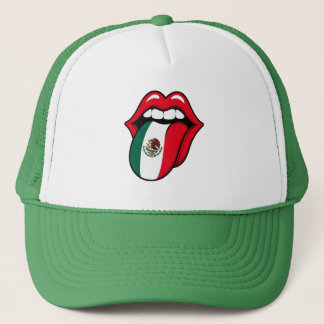 Mexico Vlag Tongue Hoed – Grappige Wereldbeker 202 Trucker Pet