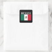 Mexico, vlag van Mexico Vierkante Sticker (Tas)