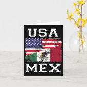 Mexico Vlag Verenigde Staten Patriottische Mexicaa Kaart (Gele Bloem)