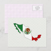 Mexico-vlag — volledige grootte briefkaart (Voorkant / Achterkant)