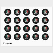 Mexico Vlag voor Mexicaans Ronde Sticker (Vel)