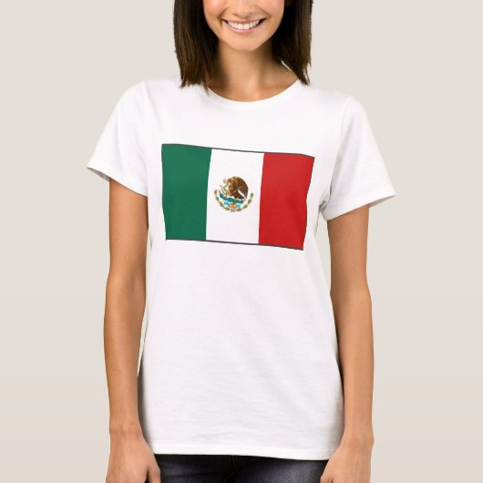 Mexico vlag x kaart T-Shirt (Voorkant)