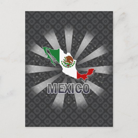 Mexico-vlaggenkaart 2.0 briefkaart (Voorkant)