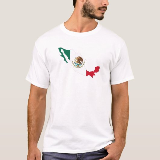 Mexico-vlaggenkaart T-shirt (Voorkant)