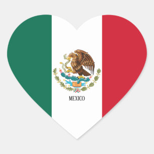 Mexico-vlagpatriottisch Hart Sticker