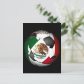 Mexico-Voetbal 2010 Briefkaart (Staand voorkant)