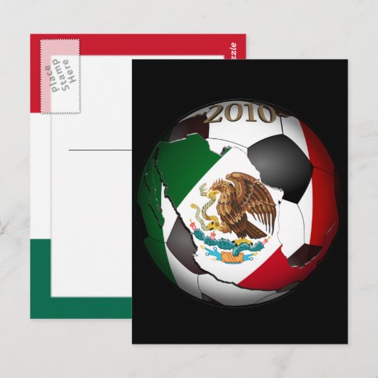 Mexico-Voetbal 2010 Briefkaart (Voorkant / Achterkant)