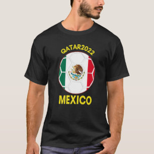 Mexico-Voetbal 2022 Nationaal Team voor de vlag va T-shirt