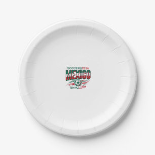 Mexico Voetbal 2026 Voetbal Vet Land Typografie  Papieren Bordje