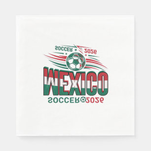 Mexico Voetbal 2026 Voetbal Vet Land Typografie Servet
