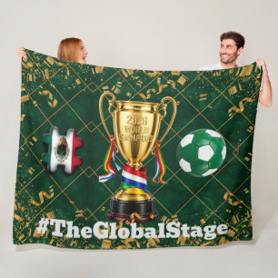 Mexico Voetbal: 2026 Wereldwijde Wedstrijd Cozy Te Fleece Deken