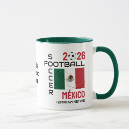 MEXICO Voetbal Football Custom 2026 ELK JAAR Mok