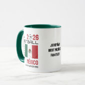 MEXICO Voetbal Football Custom 2026 ELK JAAR Mok (Voorkant links)