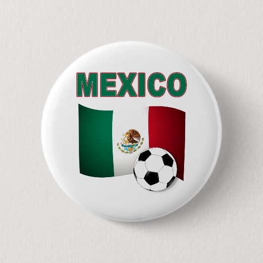 mexico voetbal football wereldbeker 2010 ronde button 5,7 cm (Voorkant)