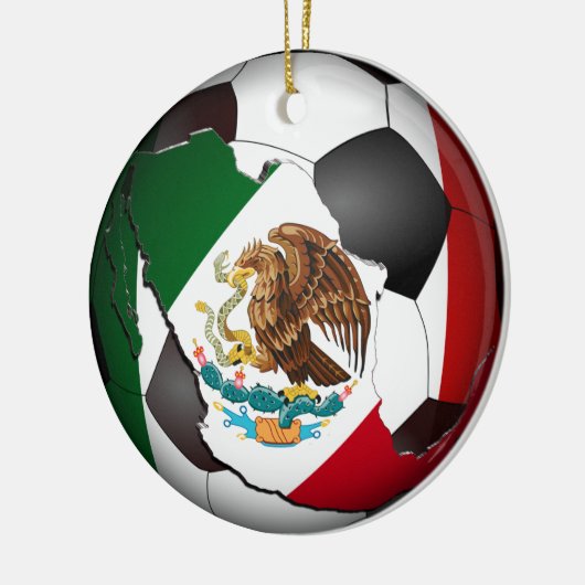 Mexico-Voetbal Keramisch Ornament (Links)