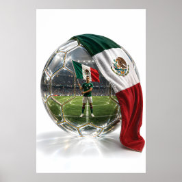 Mexico Voetbal Kristallen Bal Poster 
