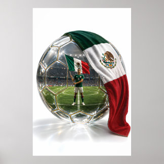 Mexico Voetbal Kristallen Bal Poster 