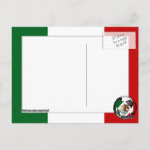 Mexico-Voetbal met achtergrond van vlaggenkleuren Briefkaart (Achterkant)