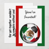 Mexico-Voetbal met achtergrond van vlaggenkleuren Kaart (Voorkant / Achterkant)