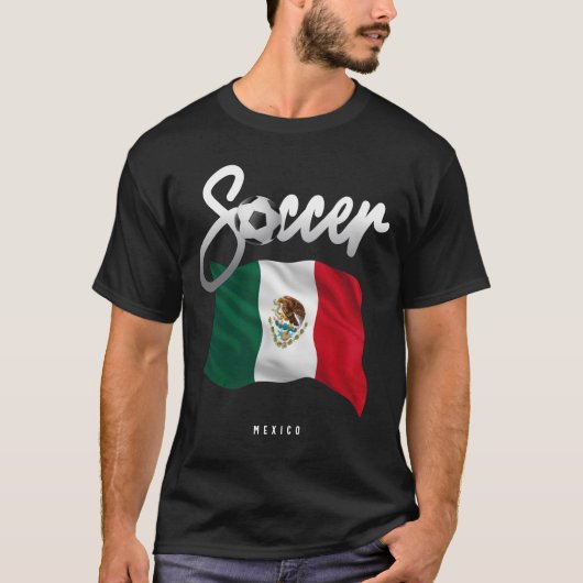 Mexico-Voetbal - Mexicaanse vlag T-shirt (Voorkant)