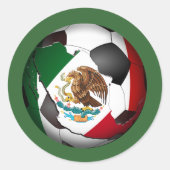 Mexico-Voetbal Ronde Sticker (Voorkant)