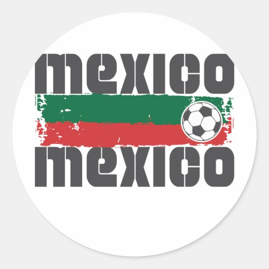 Mexico-Voetbal Ronde Sticker (Voorkant)