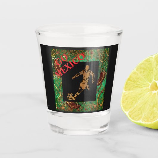 MEXICO VOETBAL SHOT GLAS (Voorkant)