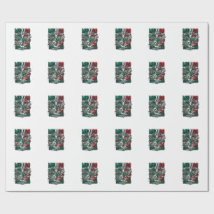 Mexico Voetbal Skelet Aanvaller Naties Premium Sp Cadeaupapier