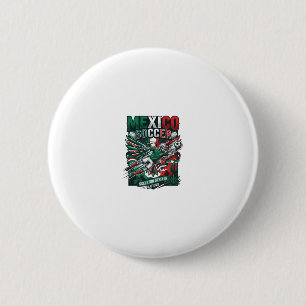 Mexico Voetbal Skelet Aanvaller Naties Premium Sp Ronde Button 5,7 Cm