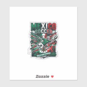 Mexico Voetbal Skelet Aanvaller Naties Premium Sp Sticker
