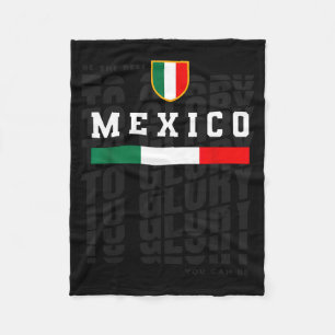 Mexico Voetbal Voetbal Vlag Vintage Trui Fan Pri Fleece Deken