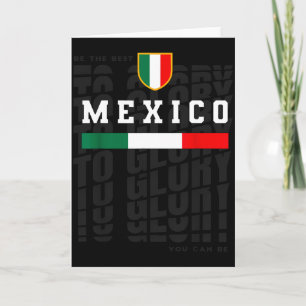 Mexico Voetbal Voetbal Vlag Vintage Trui Fanatiek Kaart