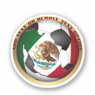 Mexico Voetbalbal Sporten Sticker