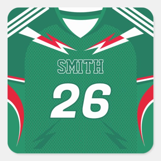 Mexico Voetbalshirt Aangepaste Naam Nummer Sticker (Voorkant)