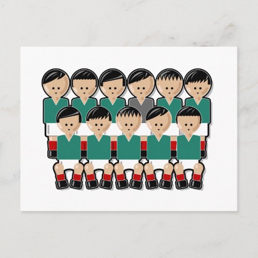 Mexico voetbalteam.ai briefkaart (Voorkant)