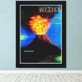 Mexico ~ Volcan Paricutin Canvas Afdruk (Insitu (Houten vloer))