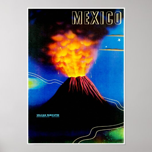 Mexico ~ Volcan Paricutin Poster (Voorkant)