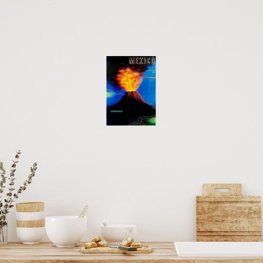 Mexico ~ Volcano Paricutin Poster (Keuken)