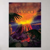 Mexico Volcano Travel Poster (Voorkant)