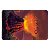 Mexico Volcano Travel Poster Magneet (Horizontaal)