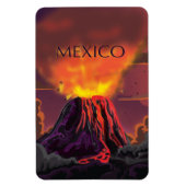Mexico Volcano Travel Poster Magneet (Verticaal)