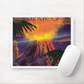 Mexico Volcano Travel Poster Muismat (Met muis)