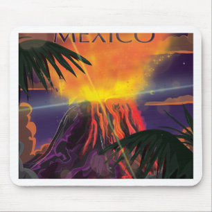 Mexico Volcano Travel Poster Muismat