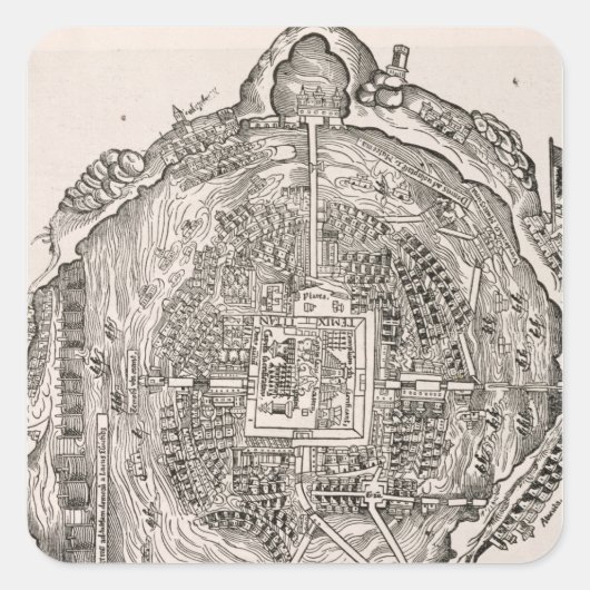 Mexico voor de verovering vierkante sticker (Voorkant)