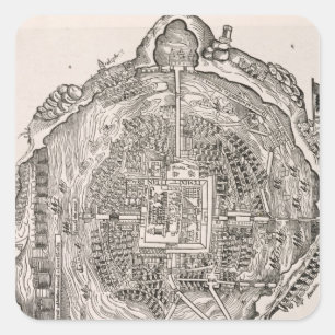 Mexico voor de verovering vierkante sticker