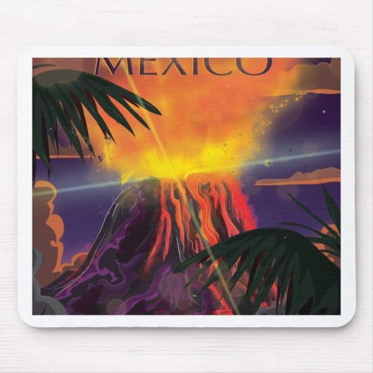 Mexico Vulkanaat Reisposter Muismat (Voorkant)