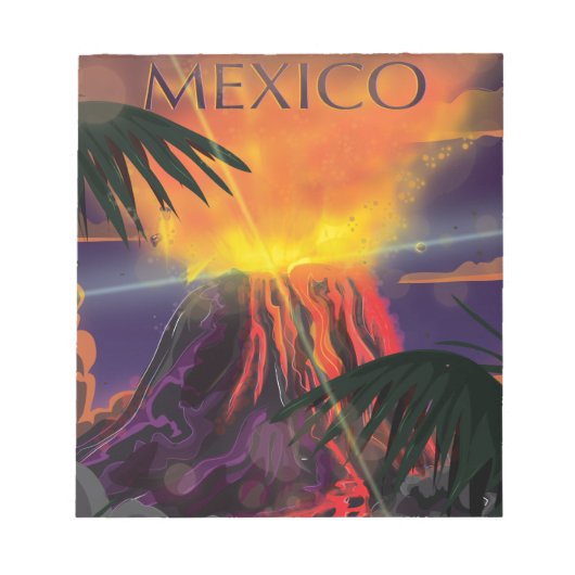 Mexico Vulkandreigingsposter Notitieblok (Voorkant)